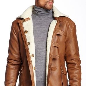 Seduka Faux Leather Sherpa Jacket Bane Cosplay